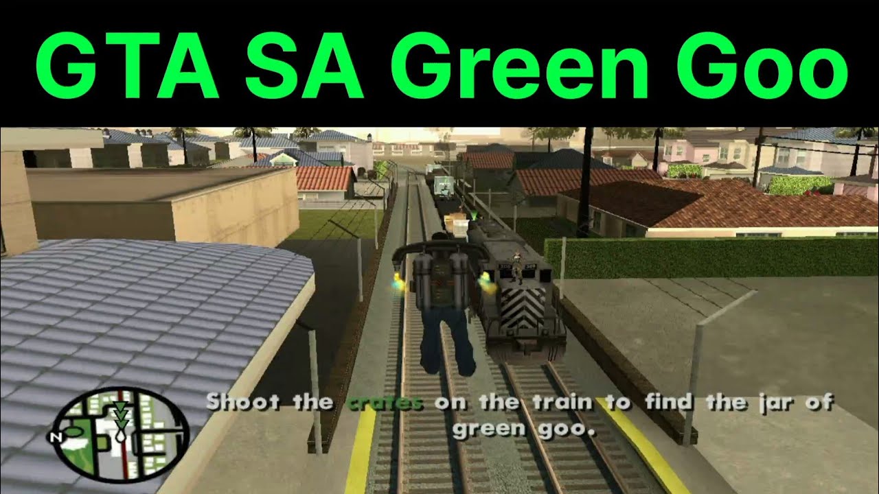 GTA SA Green Goo Fly The Jet Pack To The Train, And Steal Whatever They Least Want You To Get 62