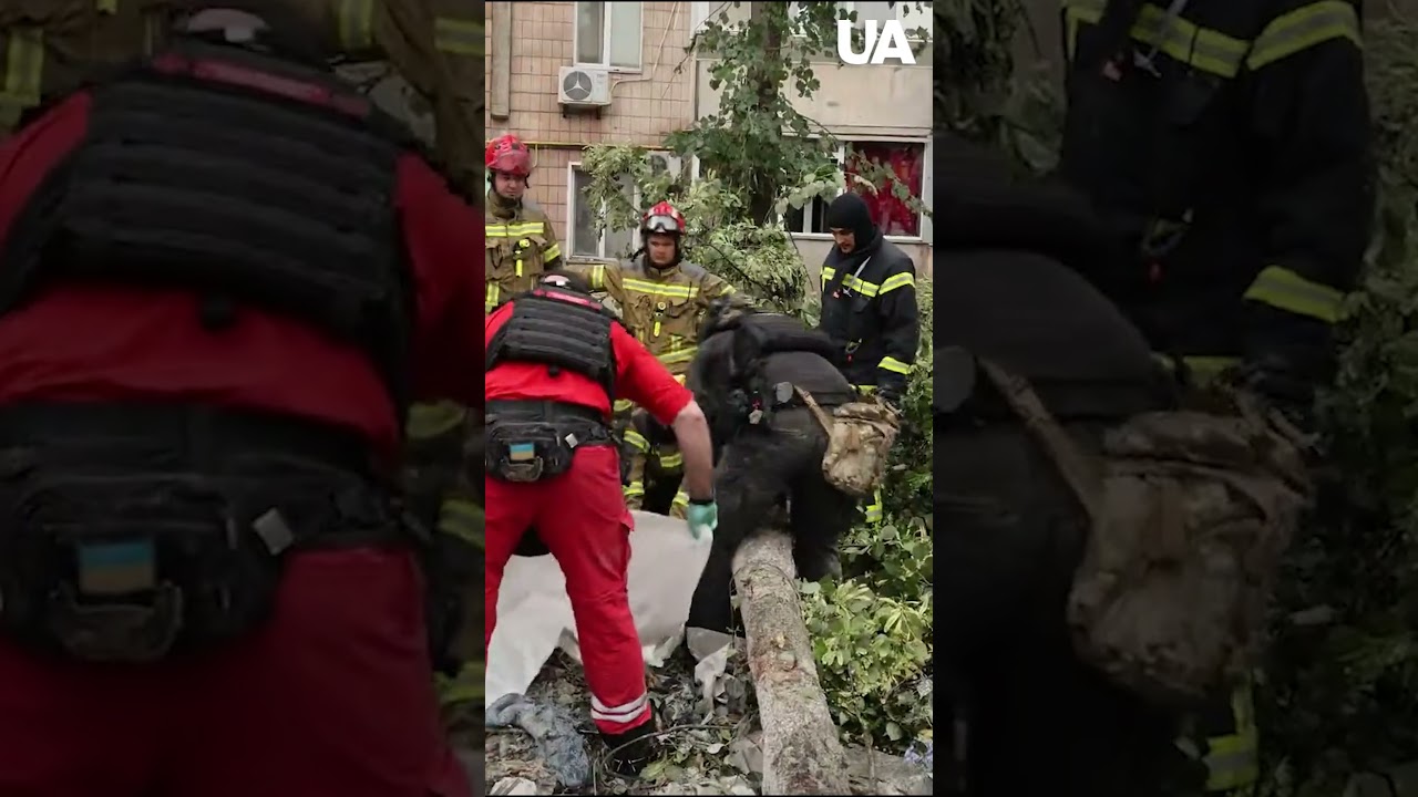 Massive attack on Kyiv! RESIDENTIAL BUILDINGS under strike. There are dead and injured #shorts