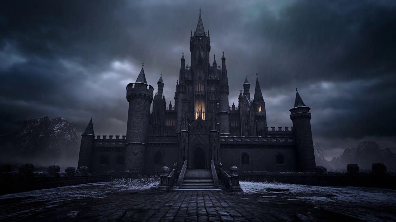 Let the Snowfall Calm Your Mind ❄️ Castle Night Ambience Live for Deep Sleep