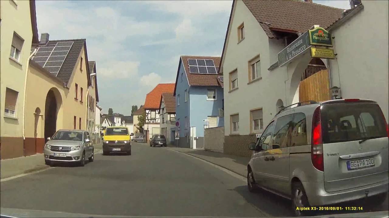 Ortsdurchfahrt im Ried/GG: Stockstadt am Rhein (Süd rein, Nord raus)
