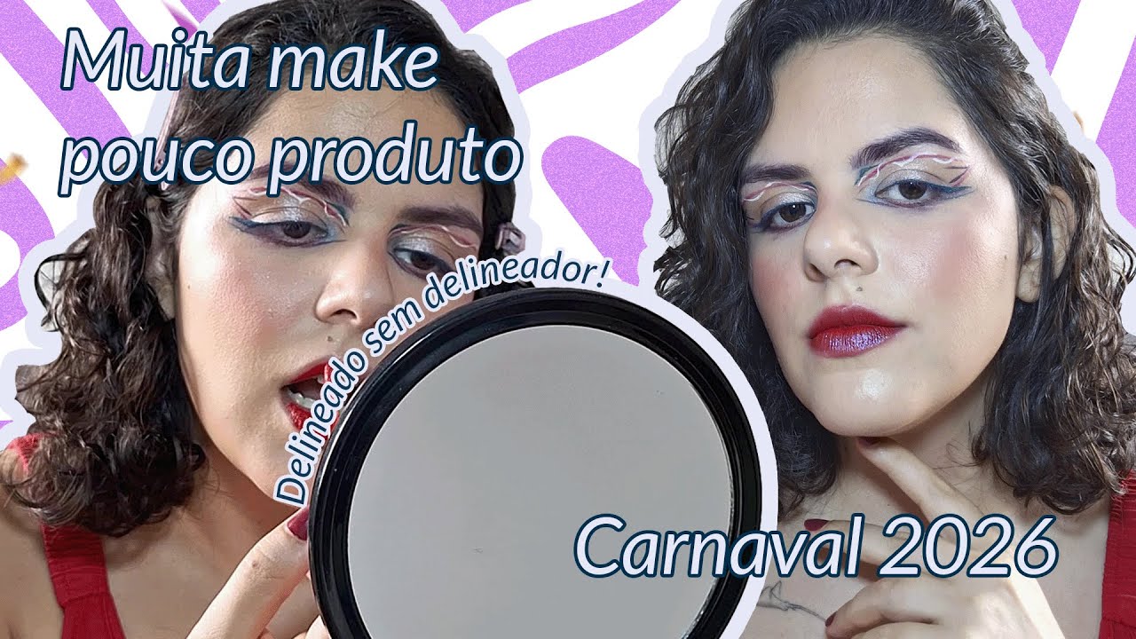 MAQUIAGEM DE CARNAVAL SÓ COM A PALETA DE SOMBRAS! - Juliana Lora