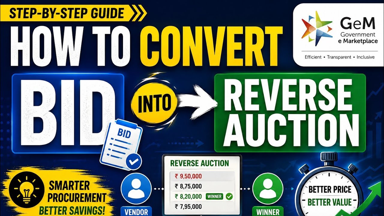 Bid to RA on Gem portal | Step by Step process | Reverse auction on Gem 