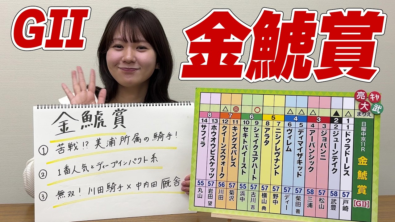 【金鯱賞】冨田有紀アナのチョイ足しキーワード『苦戦！？美浦所属の騎手！、1番人気とディープインパクト系、無双！川田騎手×中内田厩舎』