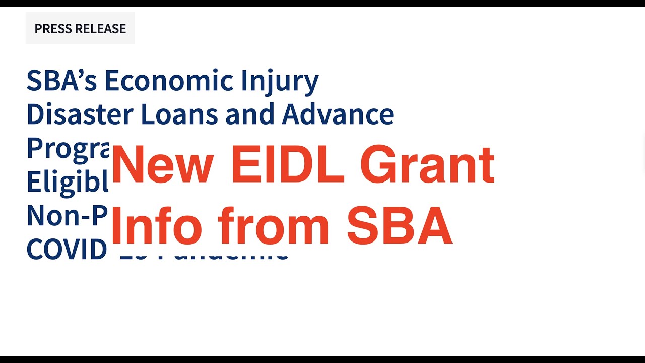 SBA Posts New EIDL Grant Press Release | Biden's Stimulus Check Executive Order