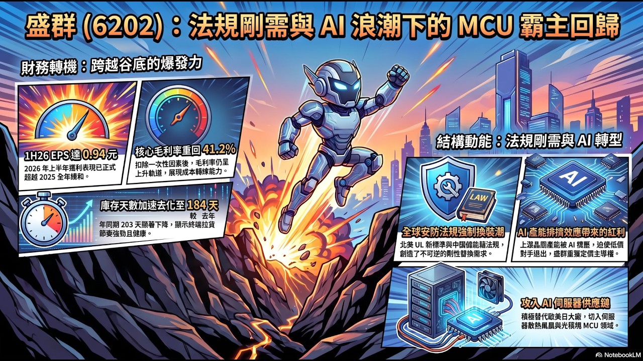 盛群(6202) ：週期復甦與法規剛需