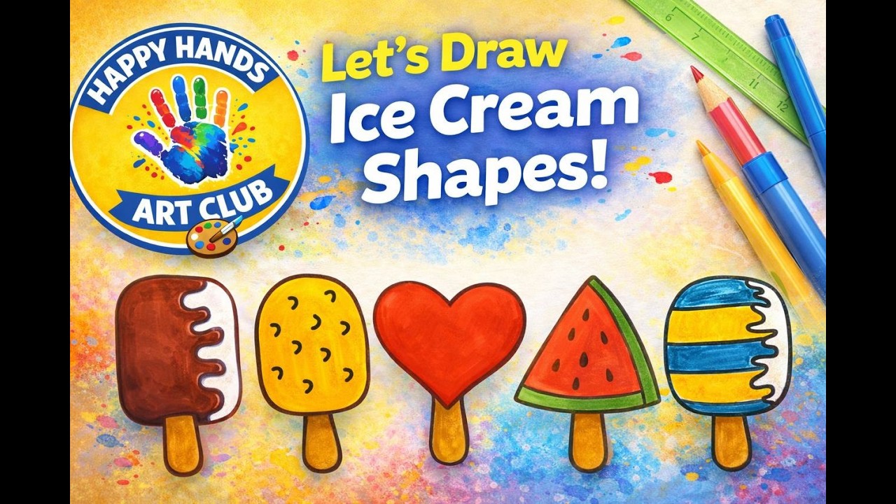 Learn Colors with Ice Cream Popsicles 🍦 Drawing and Coloring for Kids