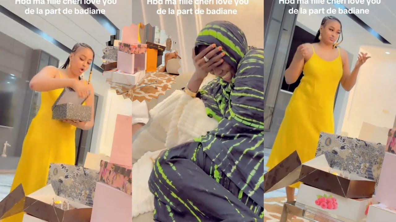 Anniversaire de Ndaye Aziz Admirer la surprise de A&iuml;cha Rassoul pour sa belle fille 