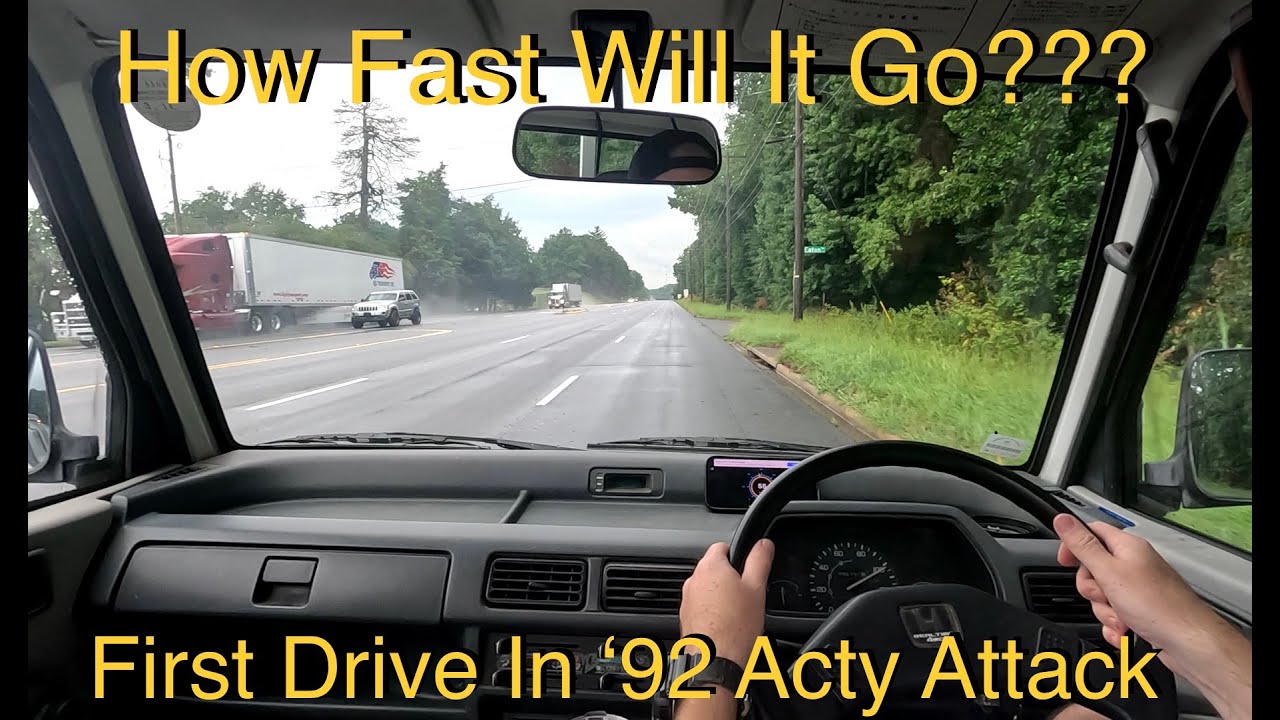 How Fast Can a Mini Truck Go? Driving 1992 Honda Acty Attack Mini Truck for the first time legally
