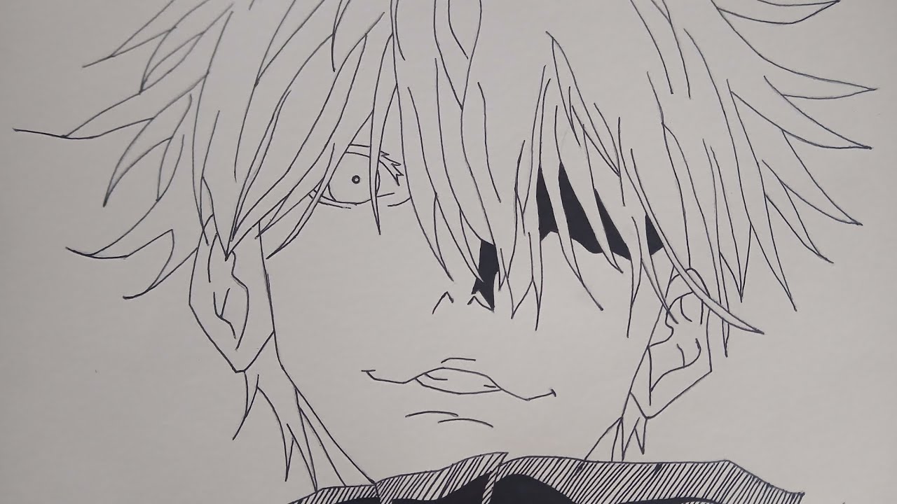 How To Draw Gojo Satoru Step By Step | Easy Anime Drawing | @ArtisticLover**