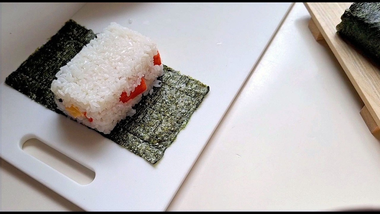長方形の豆腐パックで、巻かない巻き寿司を作る#寿司 #海苔巻き #お弁当作り #納豆巻き #巻き寿司 #寿司ランチ