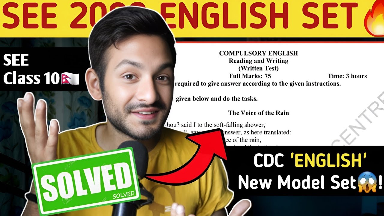 SEE Class 10 English New Model Questions 2081 with Full Solution🔥| Anurag Silwal