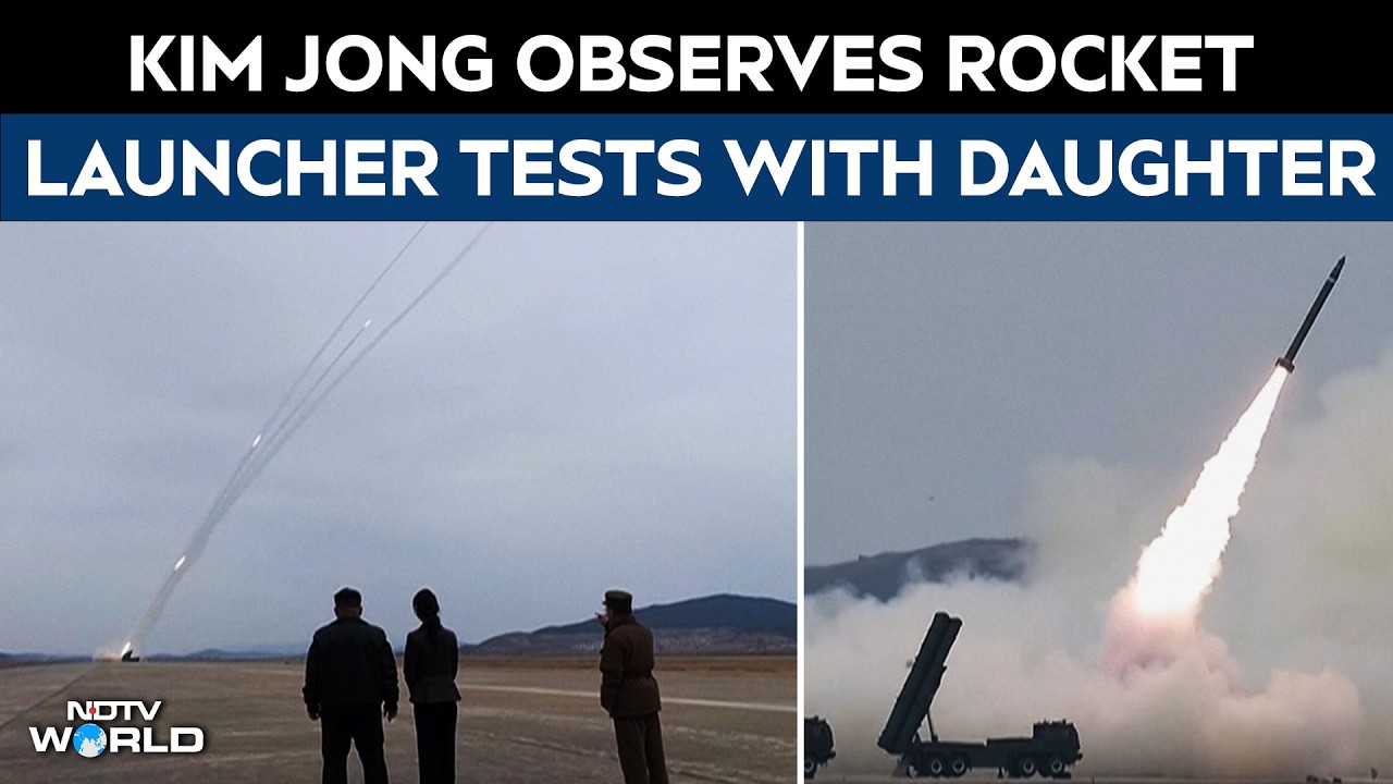 Kim Jong Un Observes Test Of Rocket Launch Systems With His Daughter Kim Ju Ae In North Korea