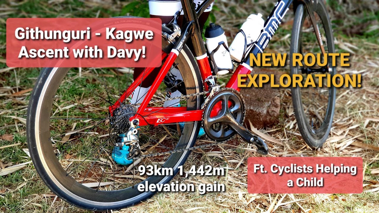 Githunguri - Kagwe Ascent with Davy! (New Route Exploration)  Ft. Cyclists Helping a Child