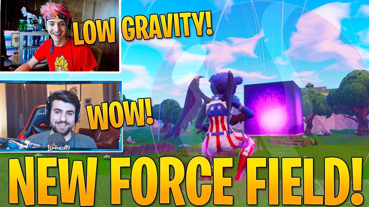 Streamers React to *NEW* ACTIVATED CUBE! (LOW GRAVITY FORCE FIELD!) | Fortnite Twitch Moments
