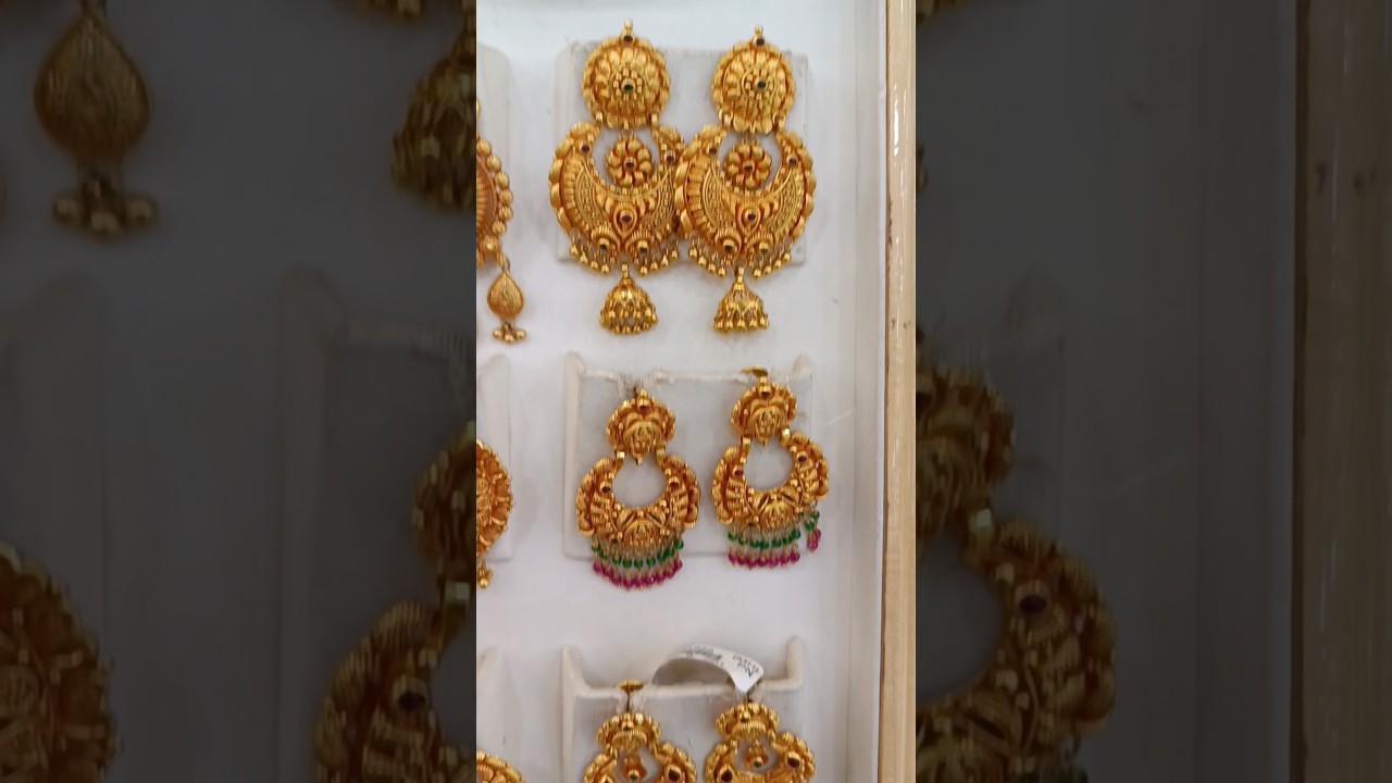 Lalitha Jewellery Chandbali Gold Earrings New Designs...