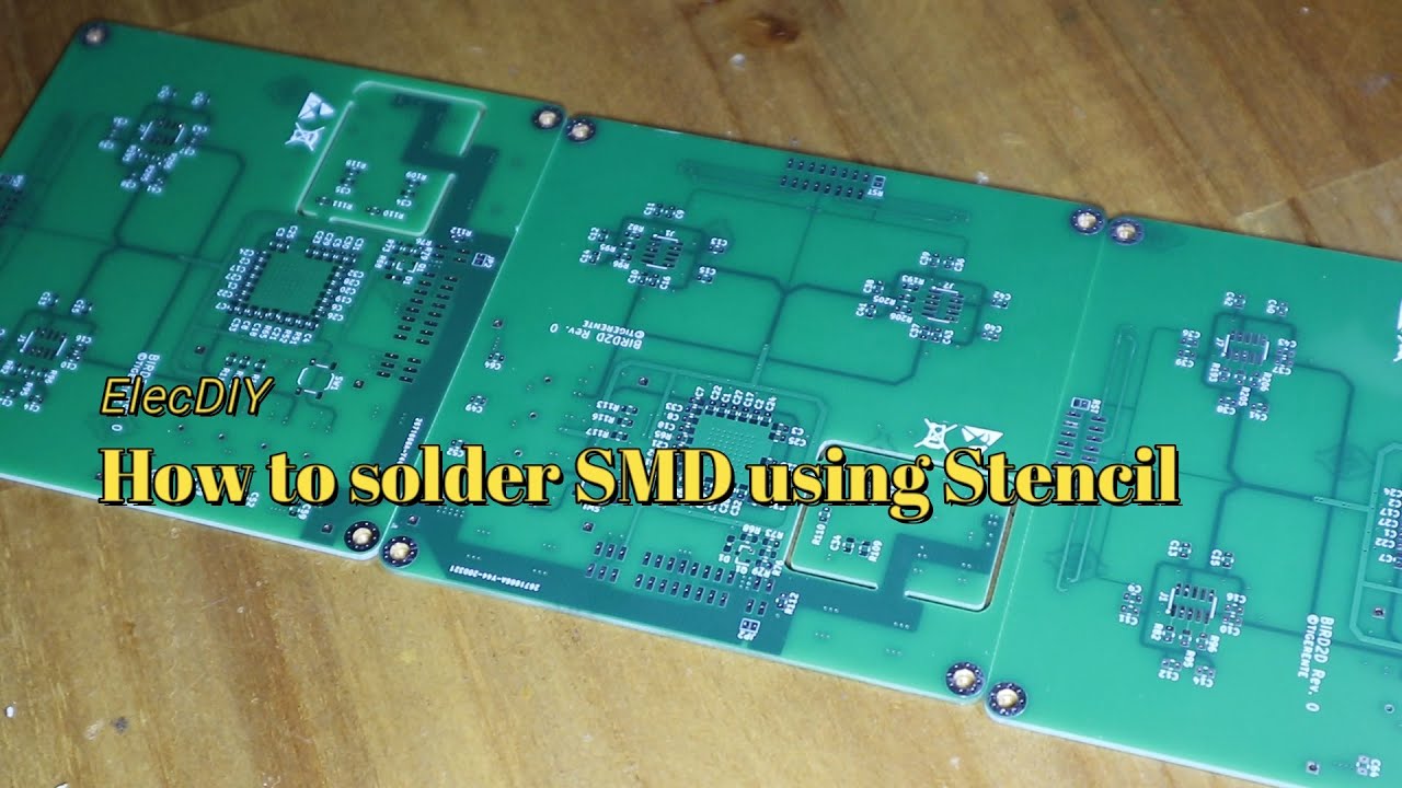 SMD soldering | How to solder SMD with stencil  #ElecDIY