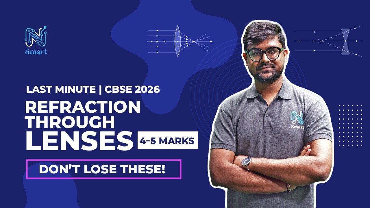 LAST MINUTE | CBSE 2026 REFRACTION THROUGH LENSES. Don’t Lose These!