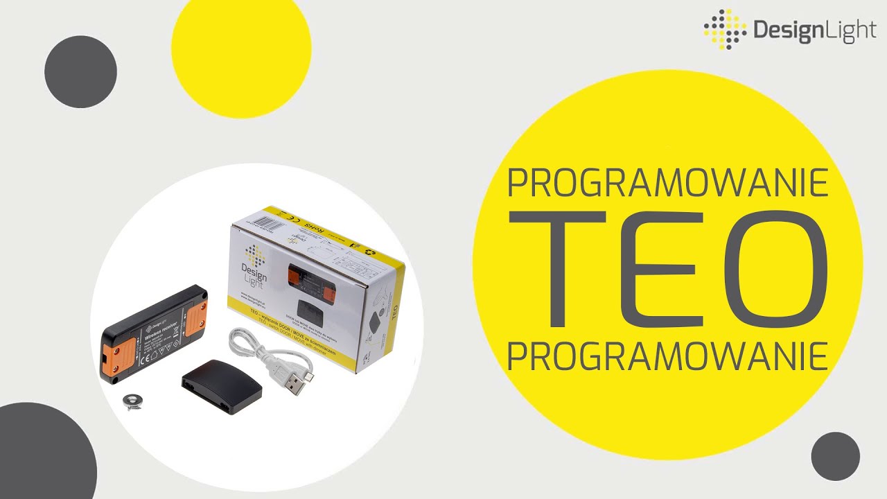 TEO – Programowanie. Bezprzewodowy wyłączniki i ściemniacz do LED. Wyłącznik oświetlenia do szaf.
