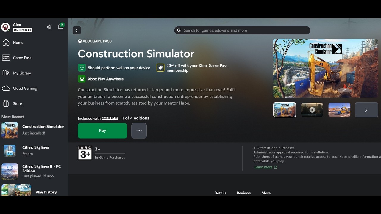 Fix Construction Simulator Not Installing On Xbox App/Microsoft Store On Windows PC