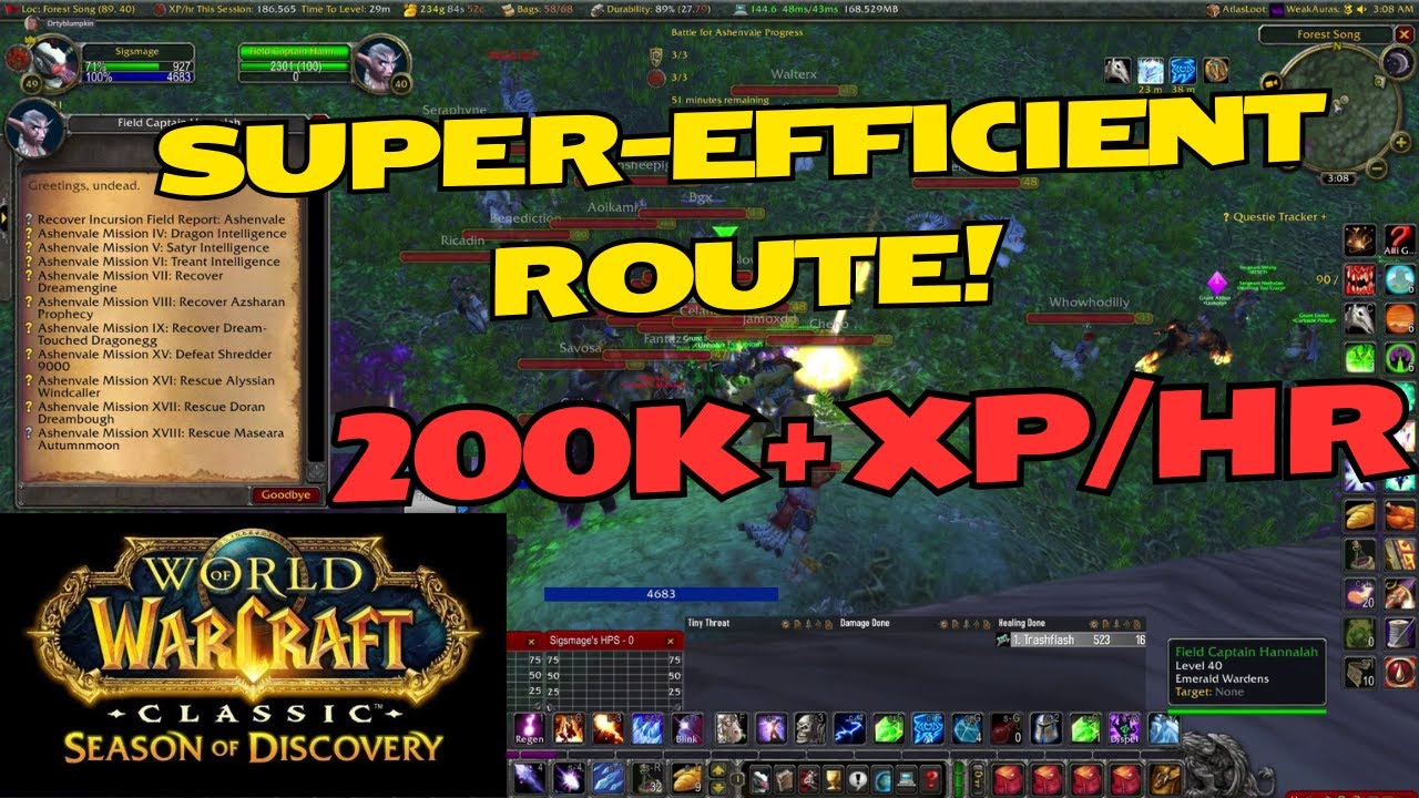 Fastest 40 to 50 SoD Leveling - Super Efficient Nightmare Incursion Route - WoW Classic Phase 3 SoD