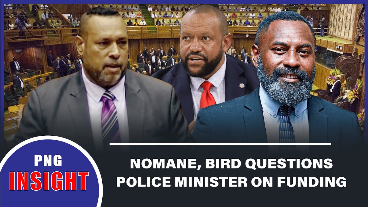 Номане и Берд задают вопросы министру полиции о финансировании