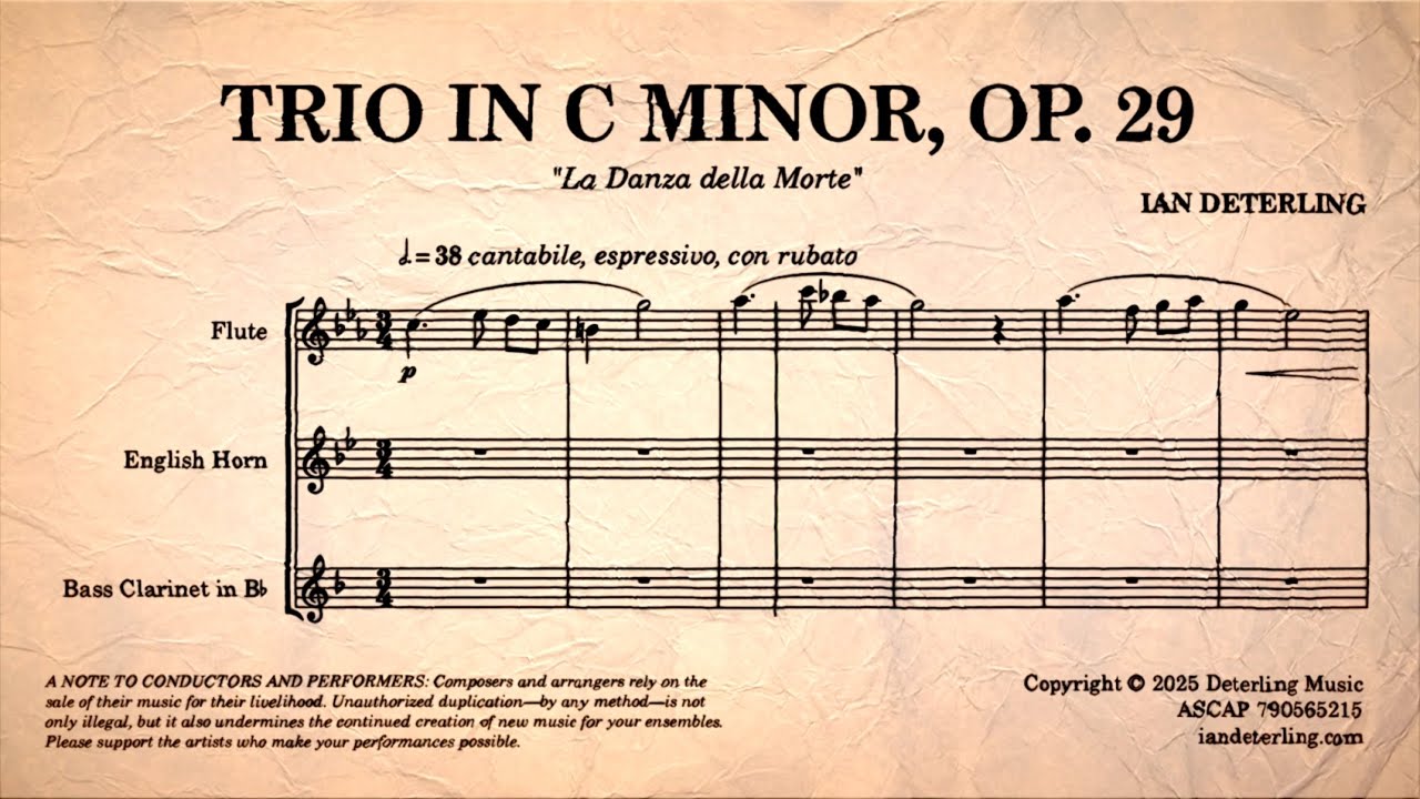 Flute, English Horn, and Bass Clarinet Trio in C Minor, Op. 29 