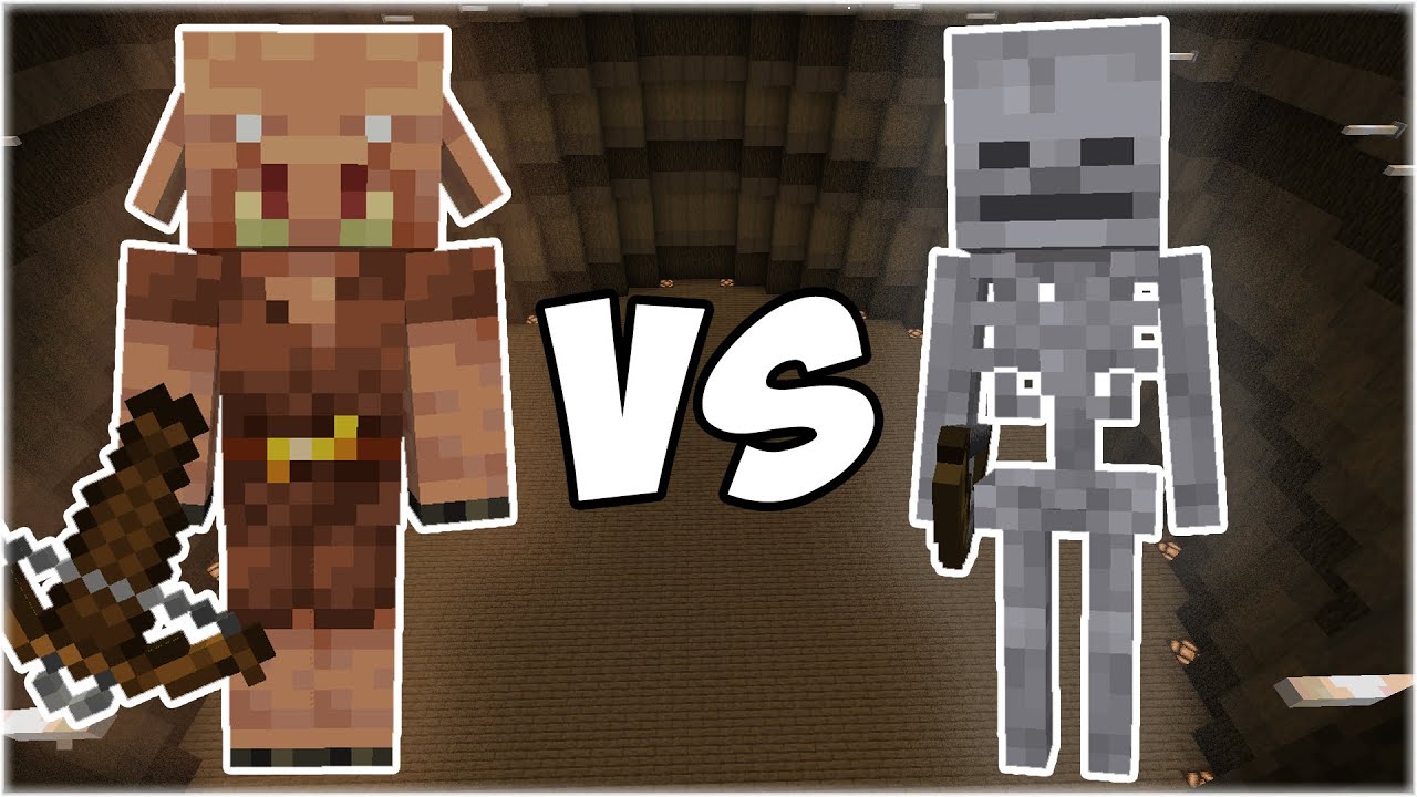 Piglin vs Skeleton - Minecraft Mob Battle