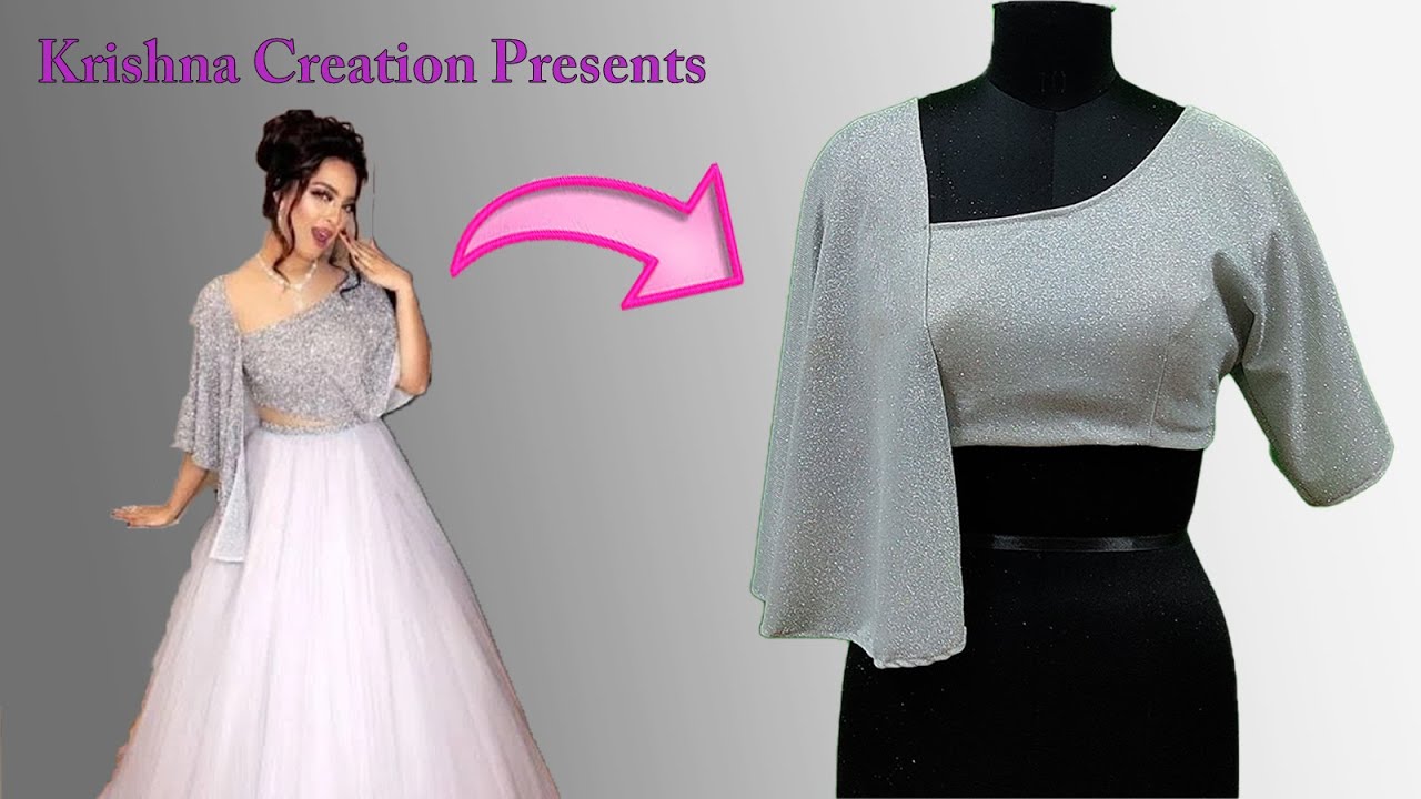 Designer crop top || ये खूबसूरत टॉप को घर पर ही बनाइये || Tops for girls || Krishna Creation