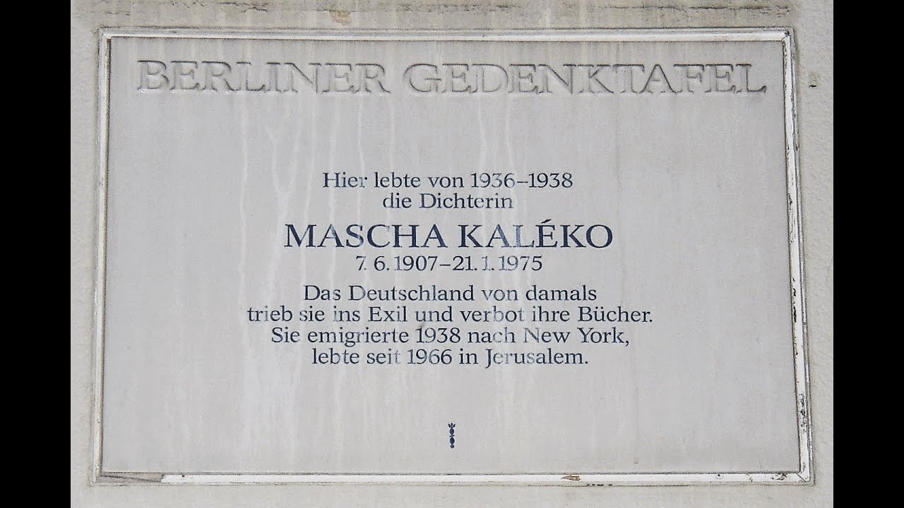 MDR 21.01.1975 Todestag von Mascha Kaleko