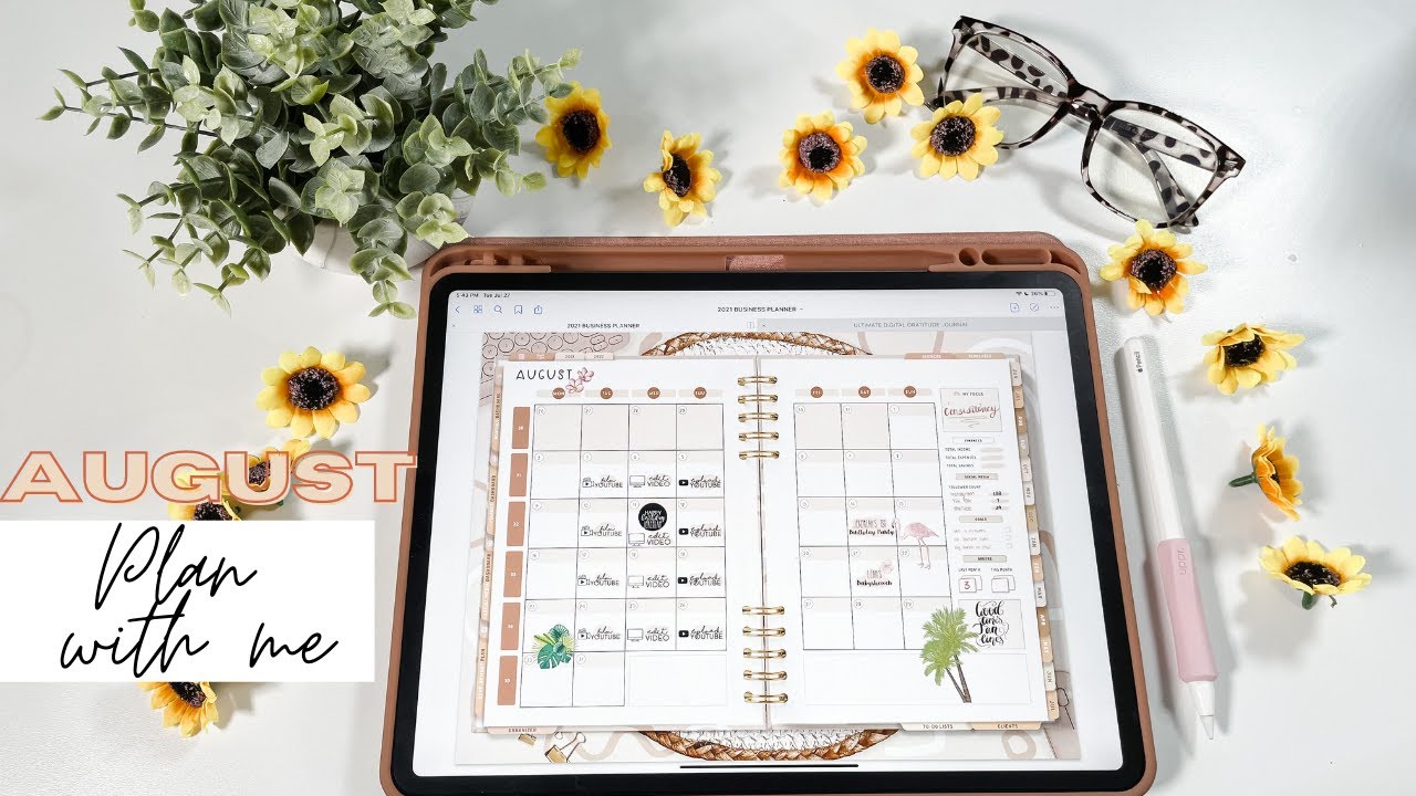 AUGUST 2021 DIGITAL PLAN WITH ME | GOAL SETTING & VISION BOARD