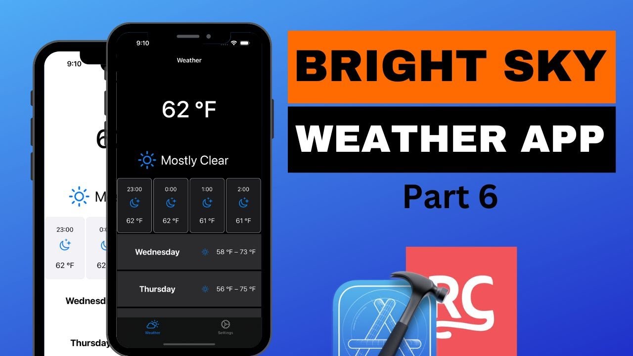 Build BrightSky Weather App (iOS) – Part 6: Finish Cells