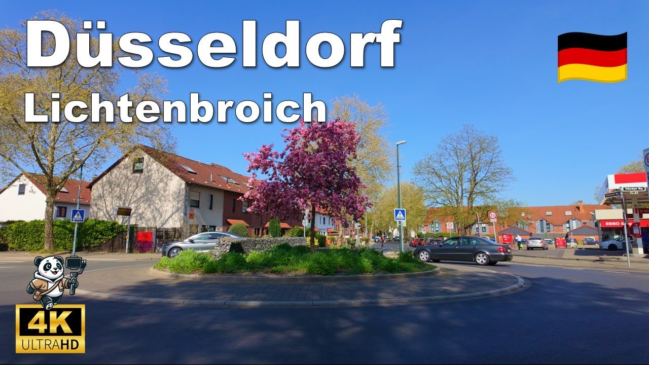 🇩🇪 Düsseldorf Lichtenbroich & Mintarder Weg – Quiet Suburban Walk | 4K Walking Tour 2025