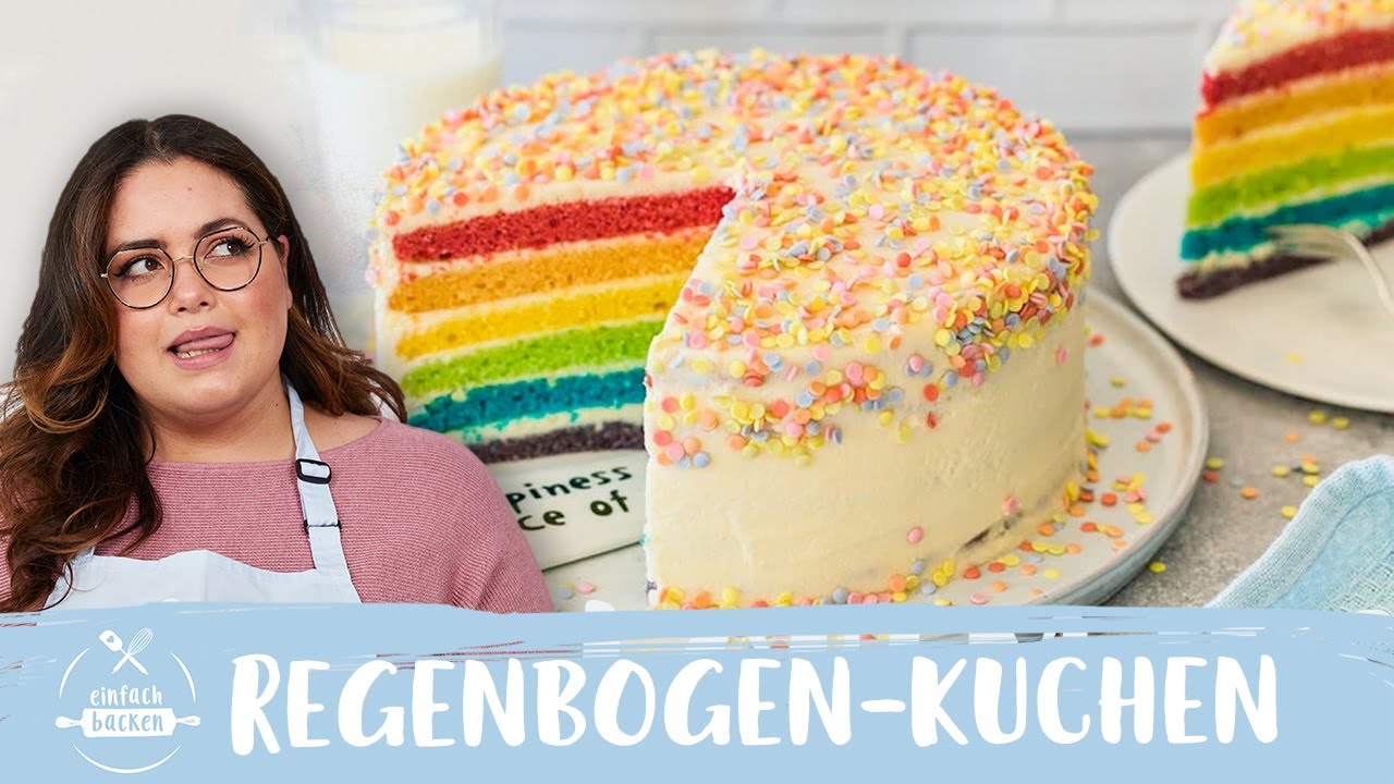 Regenbogentorte | Rainbow Cake | Rezept | einfach selber machen 😲 😍 🌈 I Einfach Backen