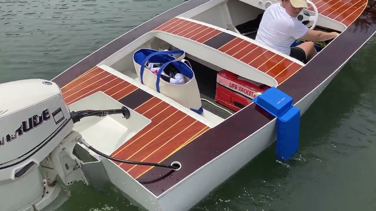 maia's Glen L Zip handmade wooden boat - maiden voyage