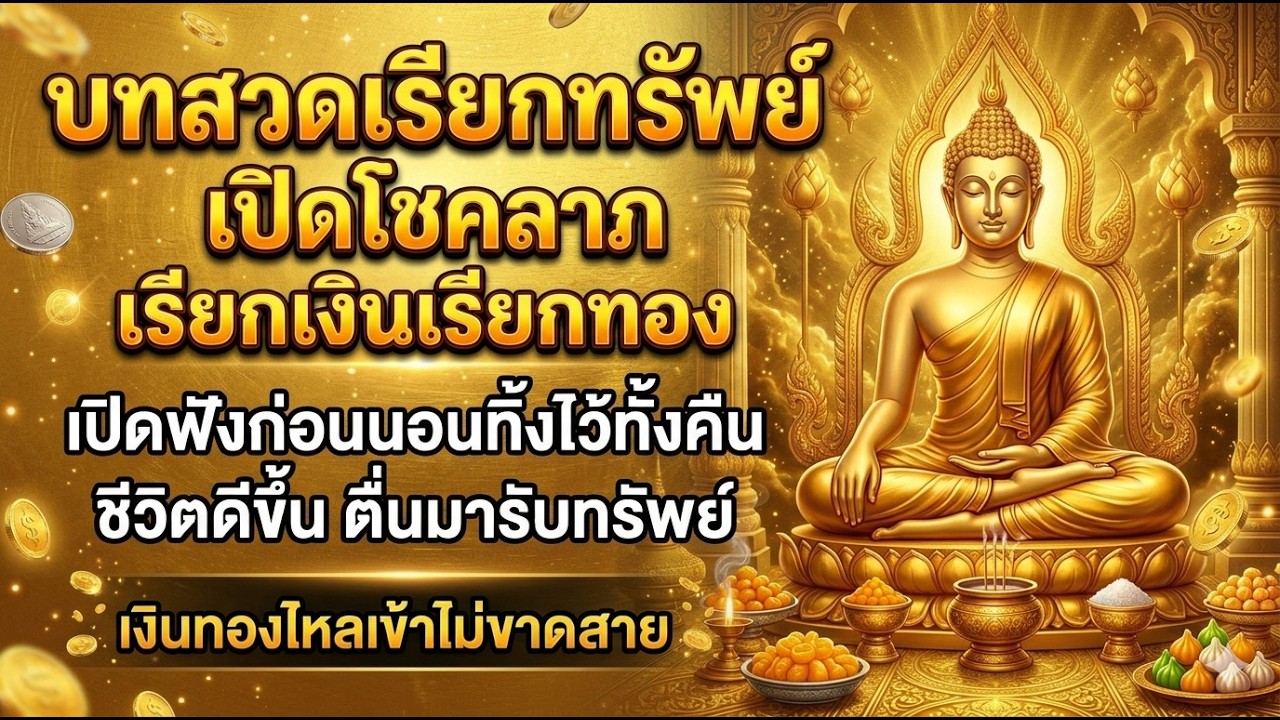 บทสวดเรียกทรัพย์ เปิดโชคลาภ เรียกเงินเรียกทอง เปิดฟังก่อนน่อนทึ้งไว้ทั้งคืน ชีวิตดีขึ้น