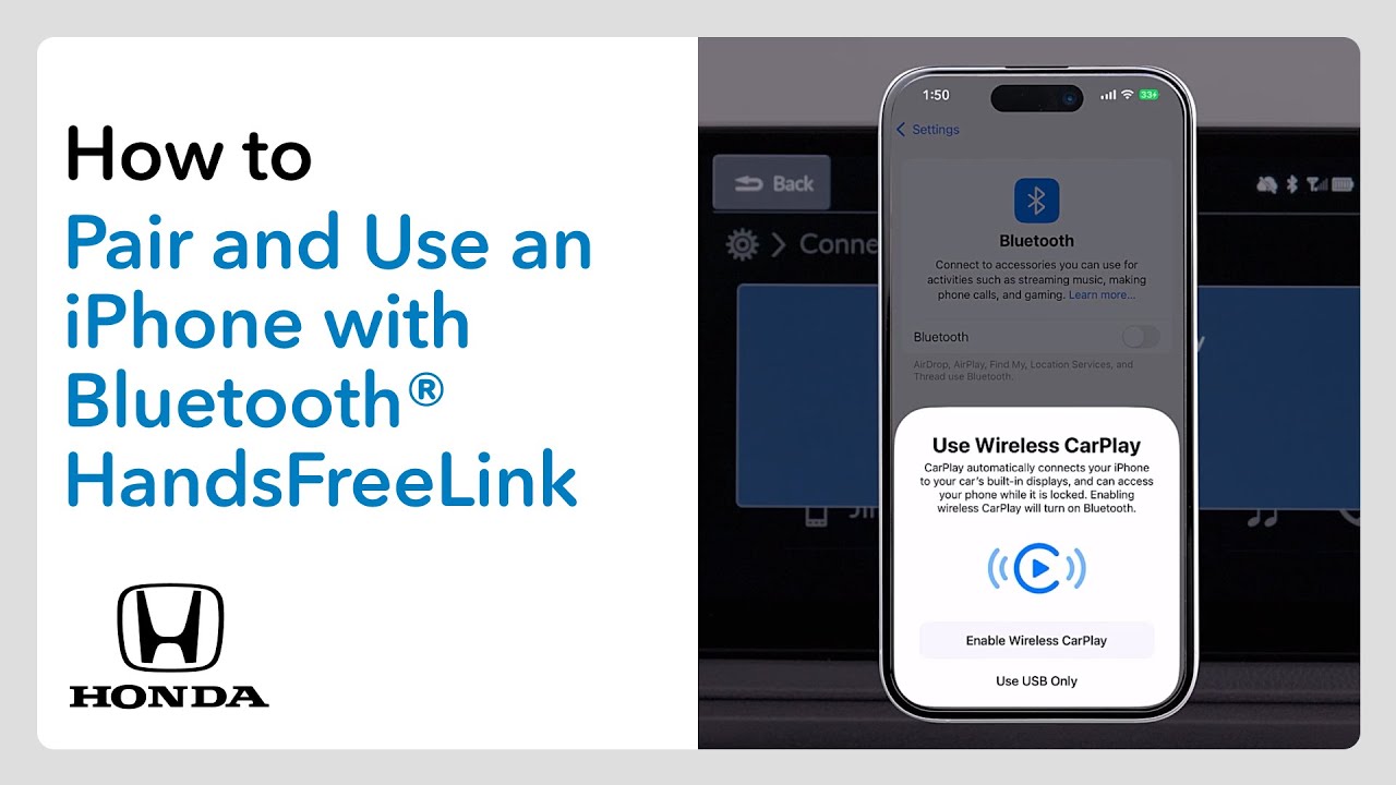2026 CR-V, HR-V | How to Pair and Use an iPhone with Bluetooth&reg;HandsFreeLink