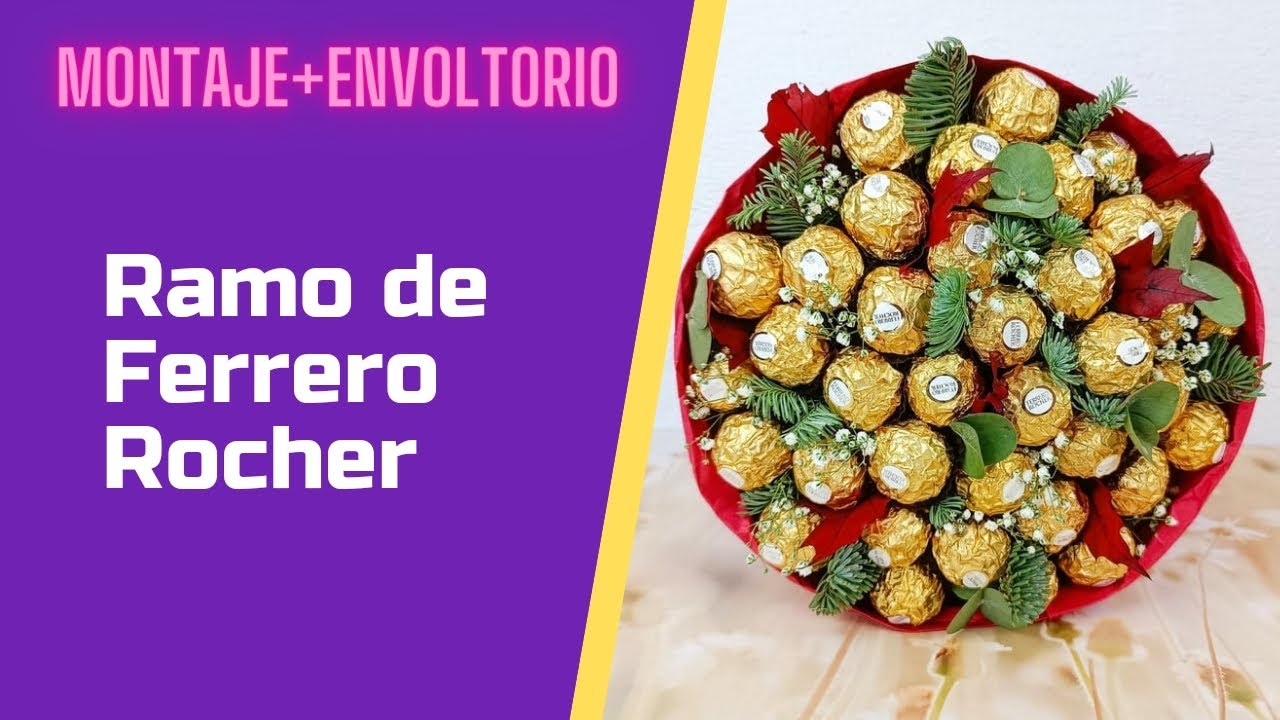 Haz regalo para tu amiga. Cómo hacer un ramo comestible de bombones  Ferrero Rocher.