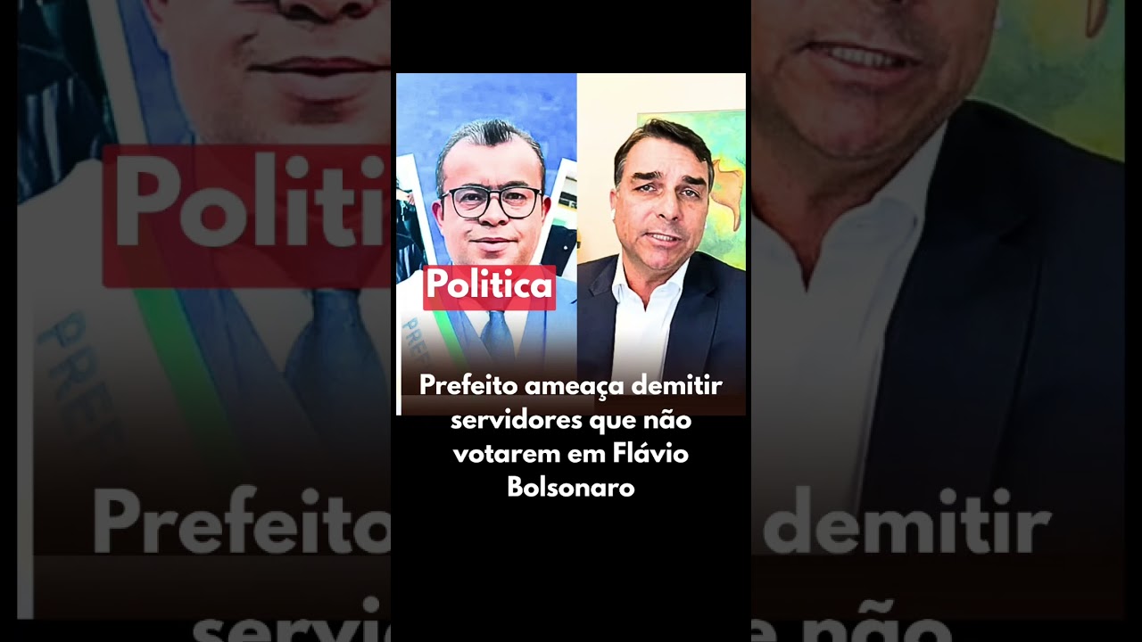 Prefeito amea&ccedil;a quem n&atilde;o votar em Fl&aacute;vio Bolsonaro #shorts #pol&iacute;tica #direita #flaviobolsonaro