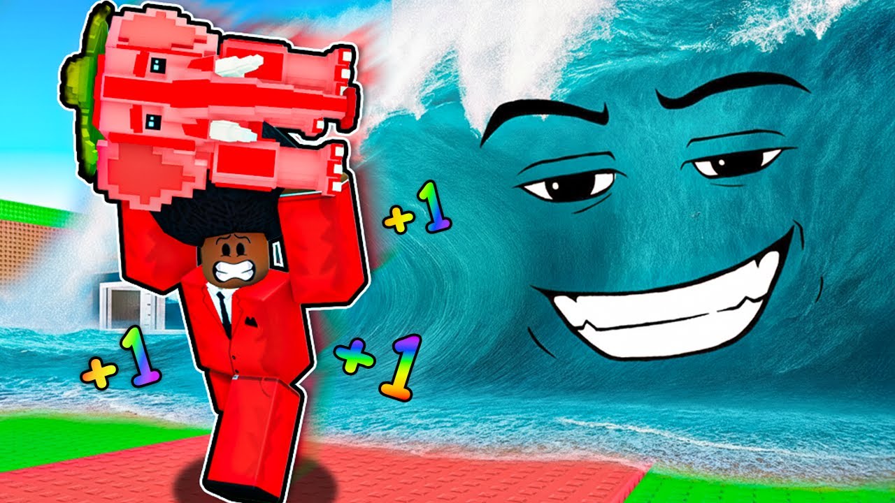 Escaping the TSUNAMI For RARE BRAINROTS in Roblox...