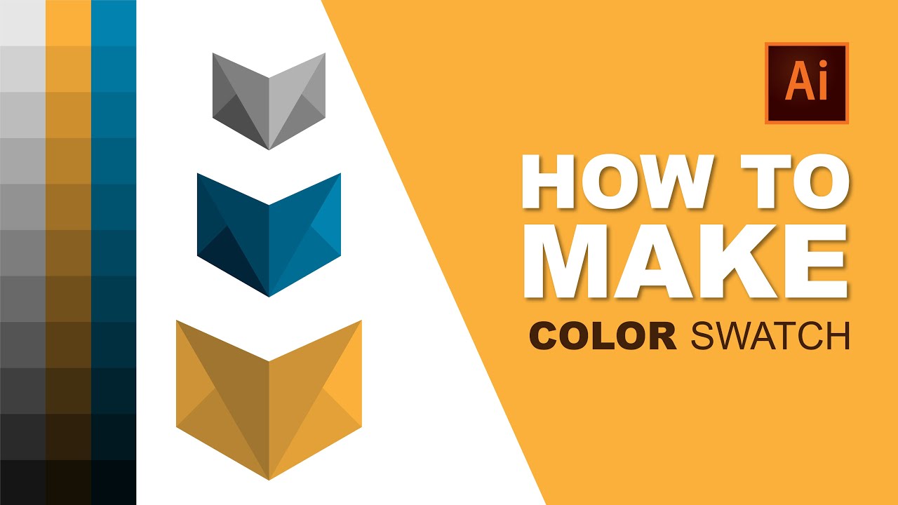 How to make color swatch in illustrator | How to make color palette  in illustrator