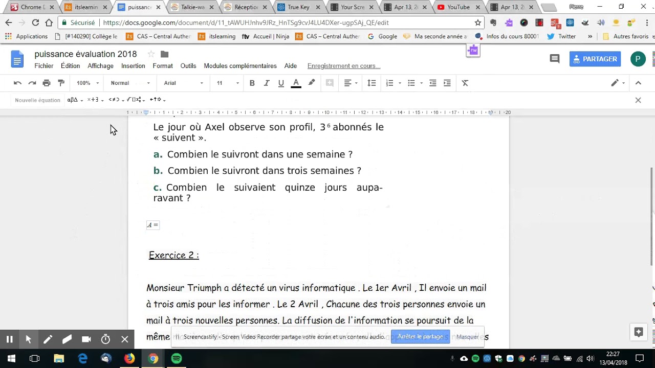 &eacute;diteur d&rsquo;&eacute;quation doc google