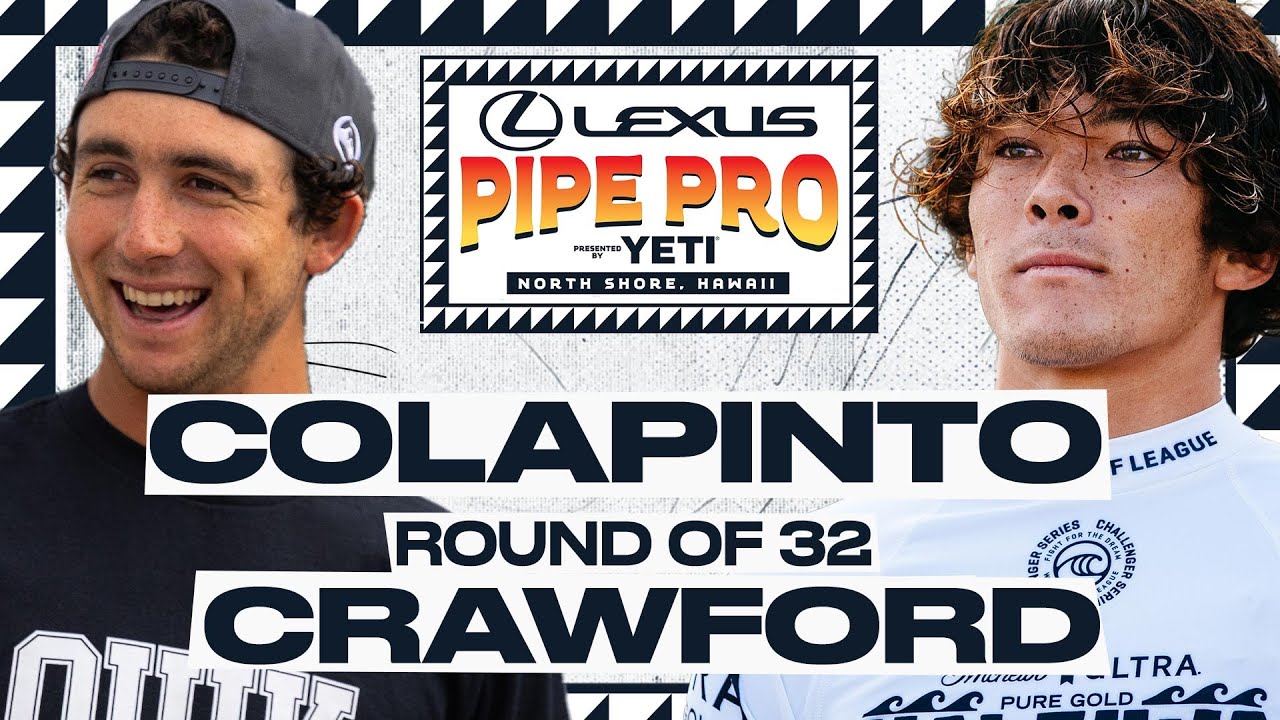 Griffin Colapinto vs Shion Crawford | Lexus Pipe Pro presented by YETI - Round of 32 Heat Replay
