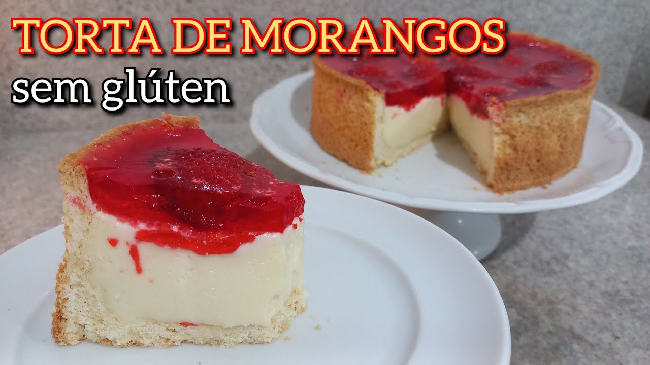 TORTA DE MORANGO SEM GLÚTEN | PARA DIAS FESTIVAS | FAÇA E VENDA