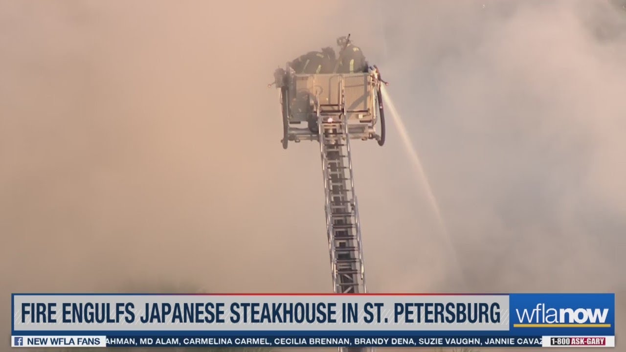 Crews battle fire at St. Pete Japanese steakhouse