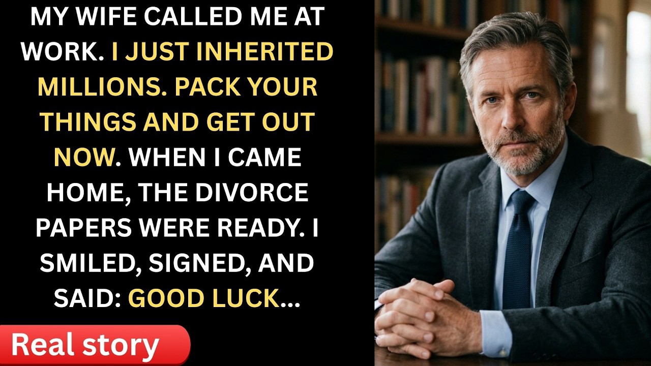 My Wife Inherited Millions.Then Told Me to Pack My Things and Leave — I Signed the Divorce Papers ..