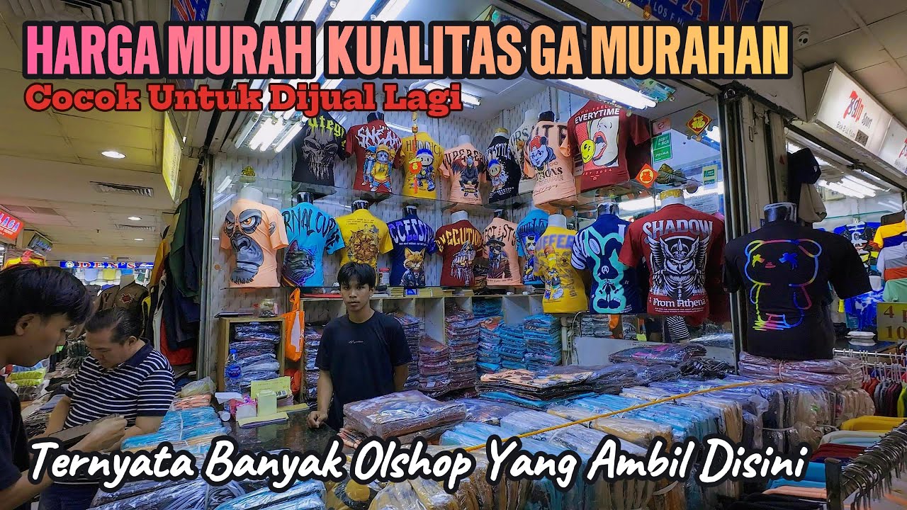 KAOS DISTRO MURAH BERKUALITAS MULAI DARI 17 RIBUAN DENGAN RIBUAN MOTIF DI TANAH ABANG BLOK B
