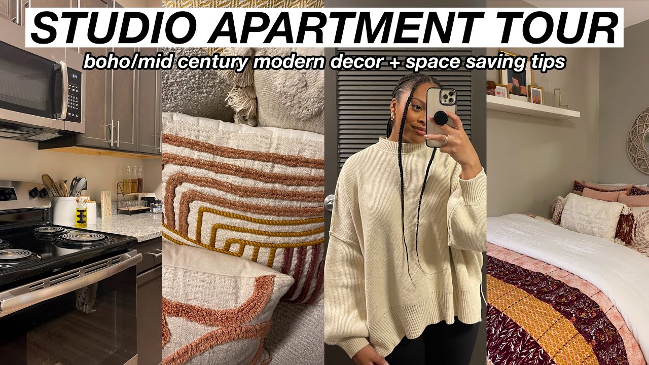 APARTMENT TOUR 2023 | cozy decor, space saving tips, etc.