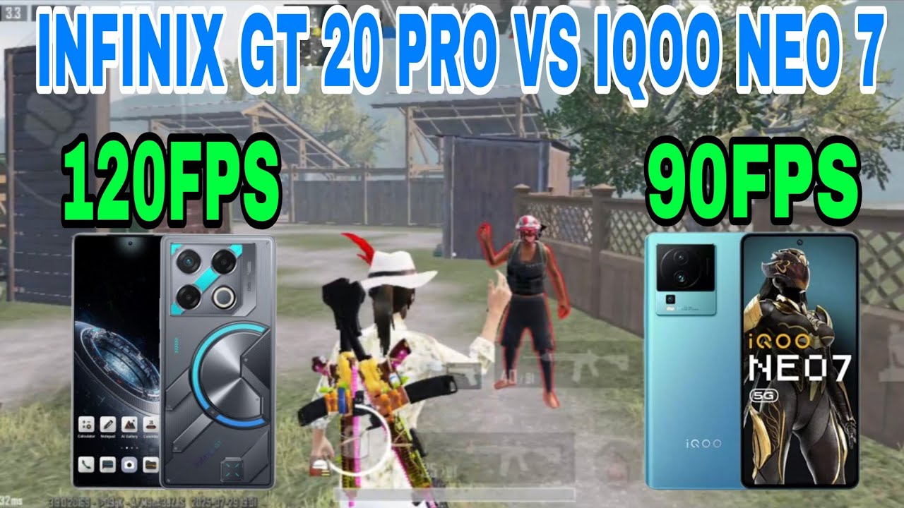 INFINIX GT 20 PRO 120FPS VS IQOO NEO 7 90FPS TDM CHALLENGE BGMI