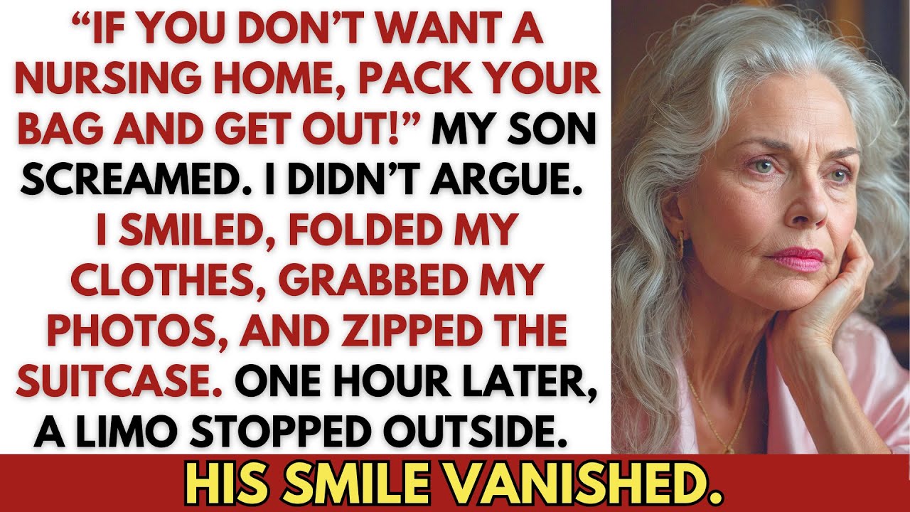 “If you don’t want a nursing home, get out!” my son yelled—1 hour later, a limo came.