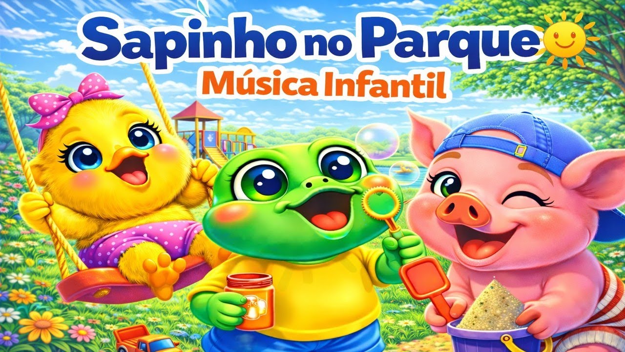 👉 Vamos Cantar no Parque com o Sapinho e a Turminha 🐸🌈🎶 | Música Infantil